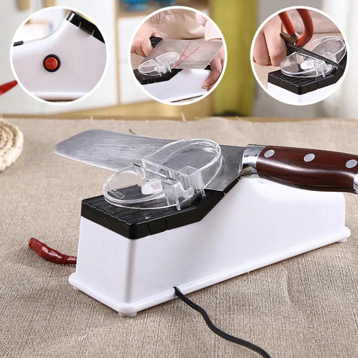 KnifeMax - Afilador Profesional Eléctrico Para Cocina